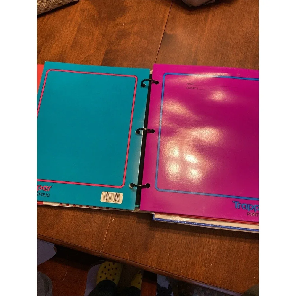 Trapper Keeper vintage 2 1991 & 1989 Panda Tropical  4 Folders 2 Pads Paper